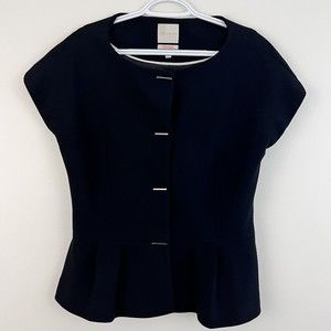 THE LIMITED SCANDAL COLLECTION Black Peplum Sleeveless Size Large Shirt